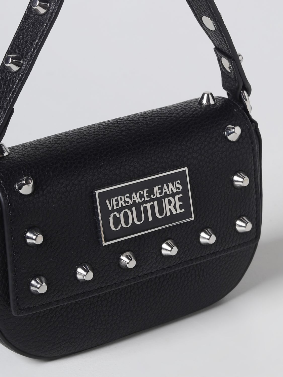 Borsa mini Versace Jeans Couture: Borsa Versace Jeans Couture in similpelle martellata nero 3