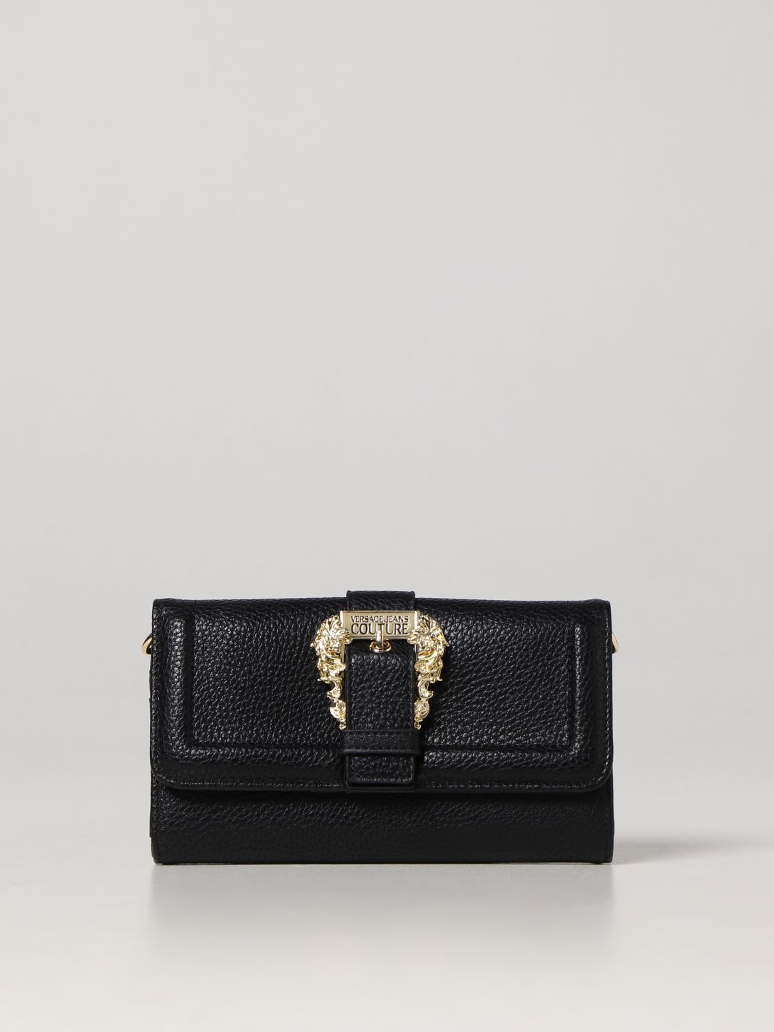 Borsa mini Versace Jeans Couture: Borsa wallet Versace Jeans Couture in pelle sintetica nero 1