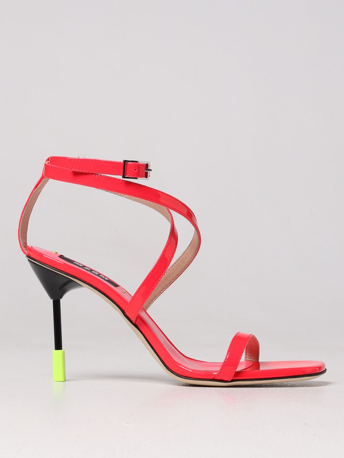 MSGM MSGM SANDALS IN PATENT LEATHER,D98244007