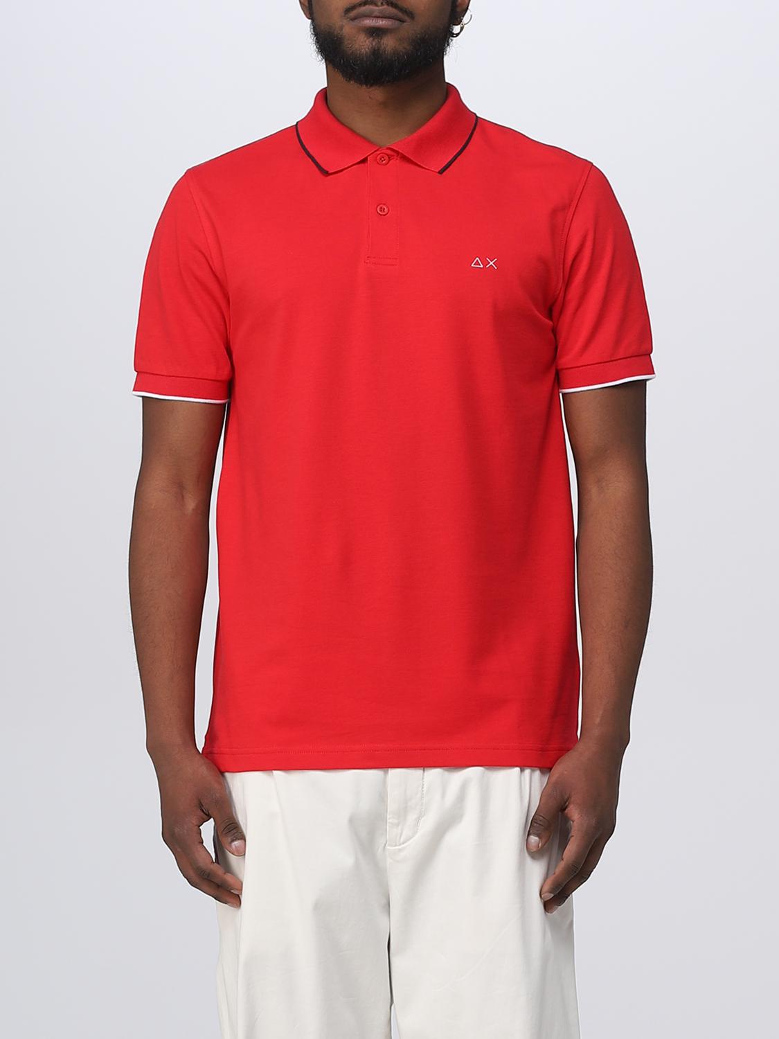 Sun 68 Polo Shirt  Men Color Red