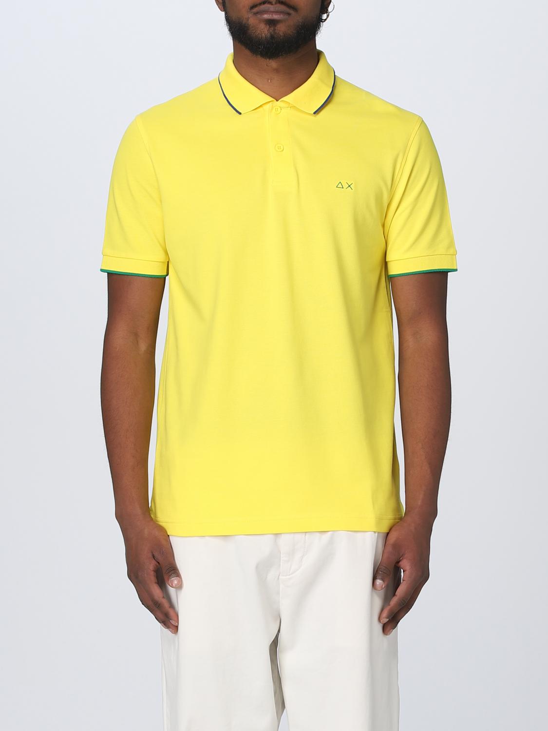 Sun 68 Polo Shirt  Men In Lemon