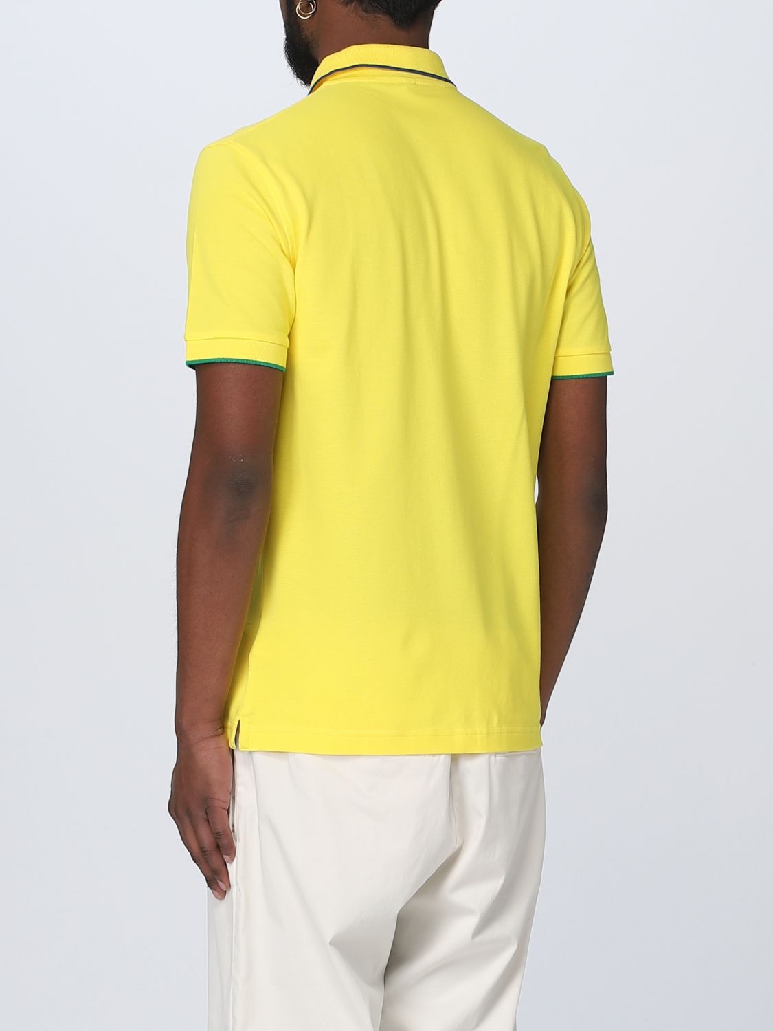 SUN 68: polo shirt for man - Lemon | Sun 68 polo shirt A33111 online on ...