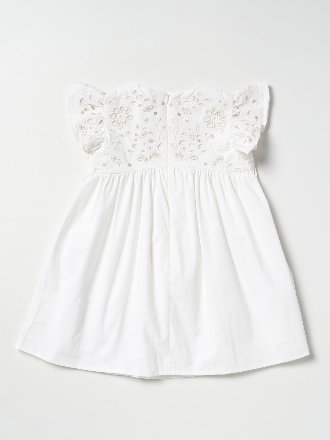 CHLOÉ: dress for girls - White | Chloé dress C02340 online on GIGLIO.COM