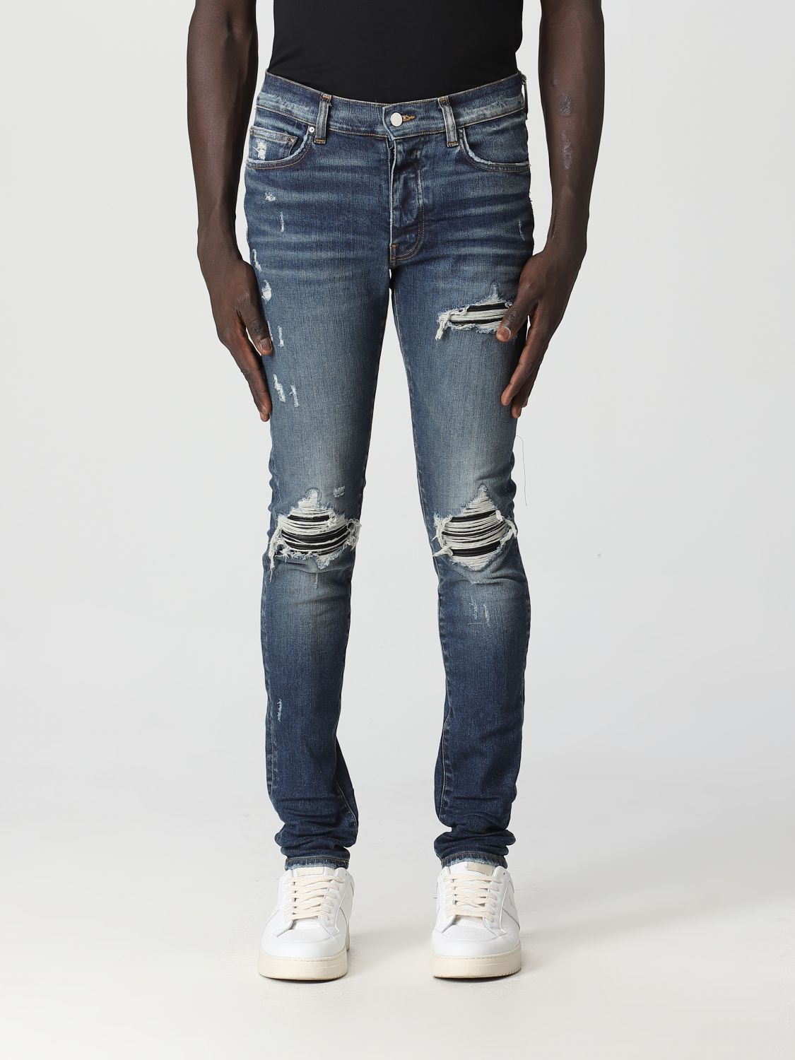 AMIRI: jeans for man - Indigo | Amiri jeans PXMD001 online at GIGLIO.COM