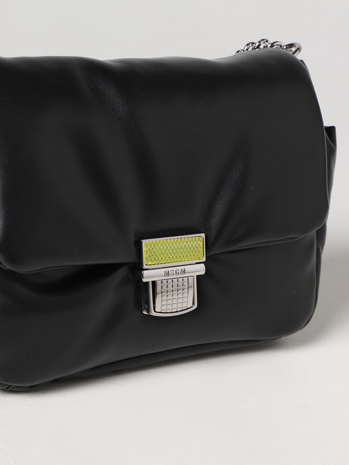 Borsa a spalla Msgm: Borsa Msgm in nappa sintetica imbottita nero 3