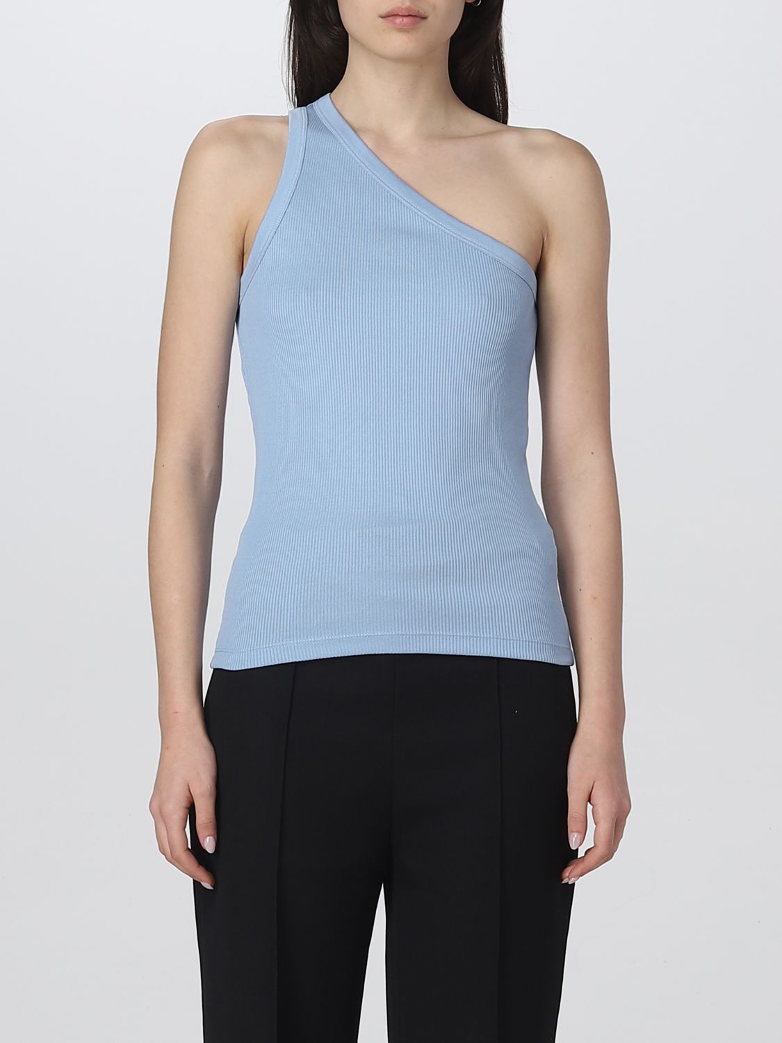 ROHE TOP ROHE WOMAN COLOR GNAWED BLUE,D98460011