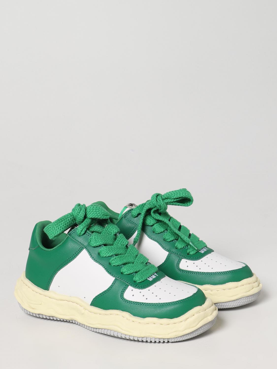 MAISON MIHARA YASUHIRO Sneakers Wayne in pelle Verde Sneakers