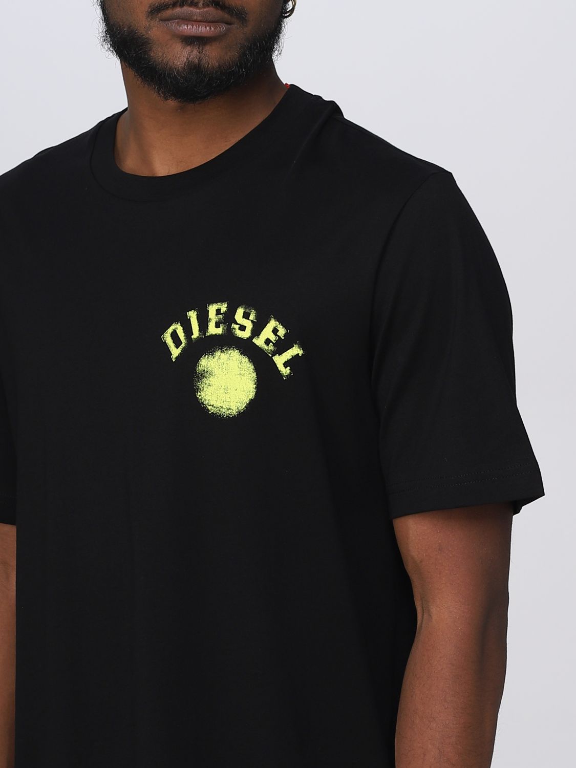 DIESEL: t-shirt for man - Black | Diesel t-shirt A086870GRAI online on ...
