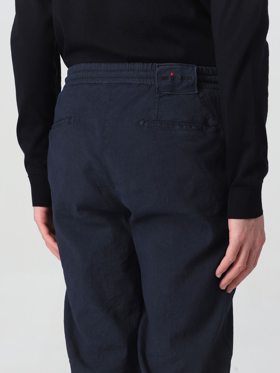 KITON: pants for man - Blue | Kiton pants UPLACJ0775B online on GIGLIO.COM