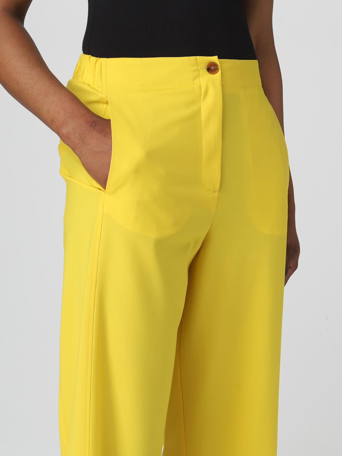 ALYSI pants for woman Yellow Alysi pants 103119P3035 online on
