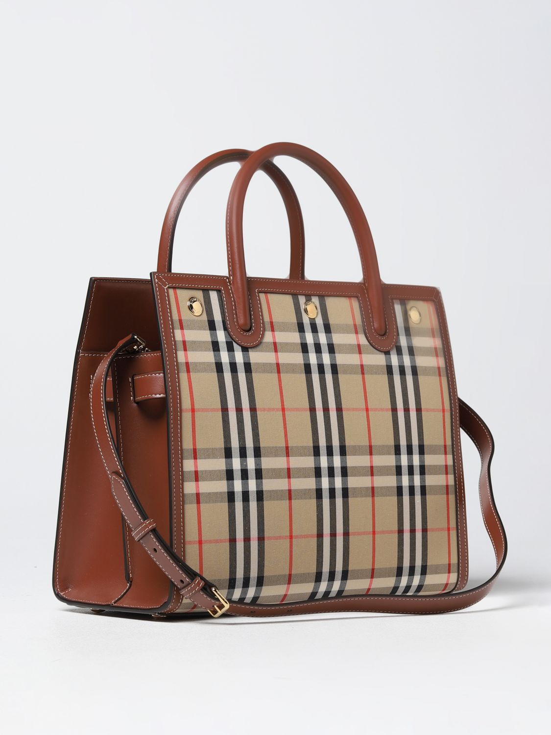 Cloth handbag Burberry Beige in Cloth - 27478408