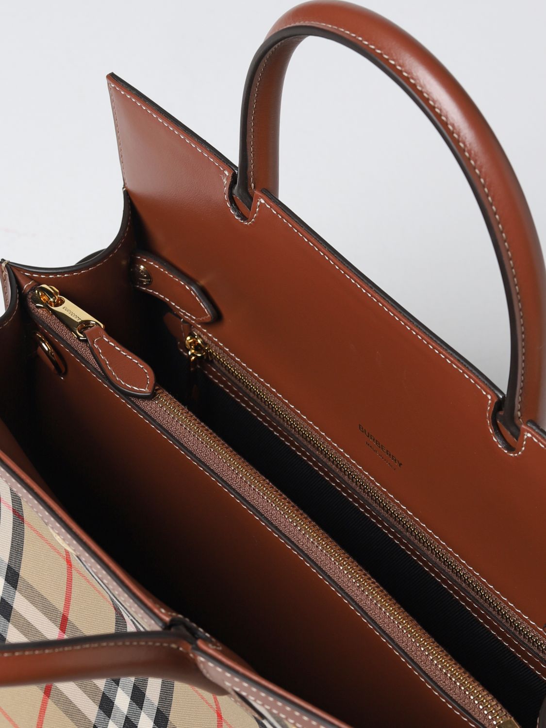 Cloth handbag Burberry Beige in Cloth - 27478408