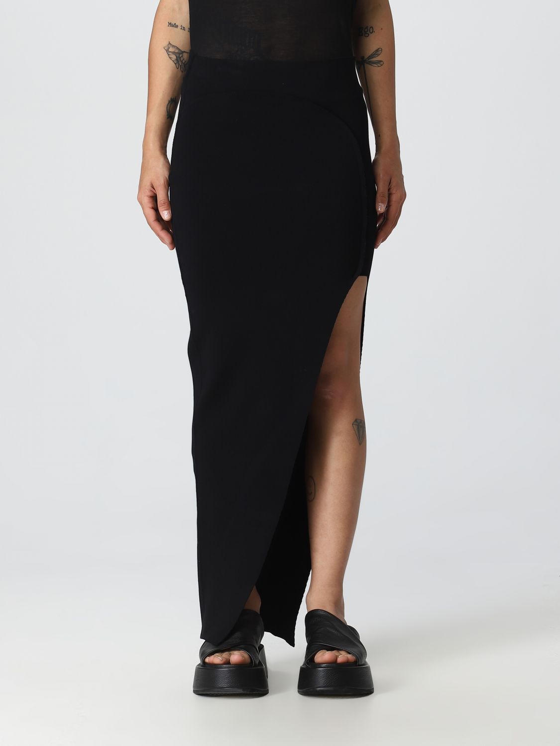 Shop Rick Owens Skirt  Woman Color Black