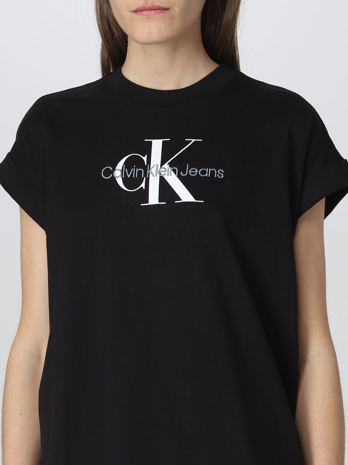 CALVIN KLEIN JEANS: t-shirt for woman - Black | Calvin Klein Jeans t ...