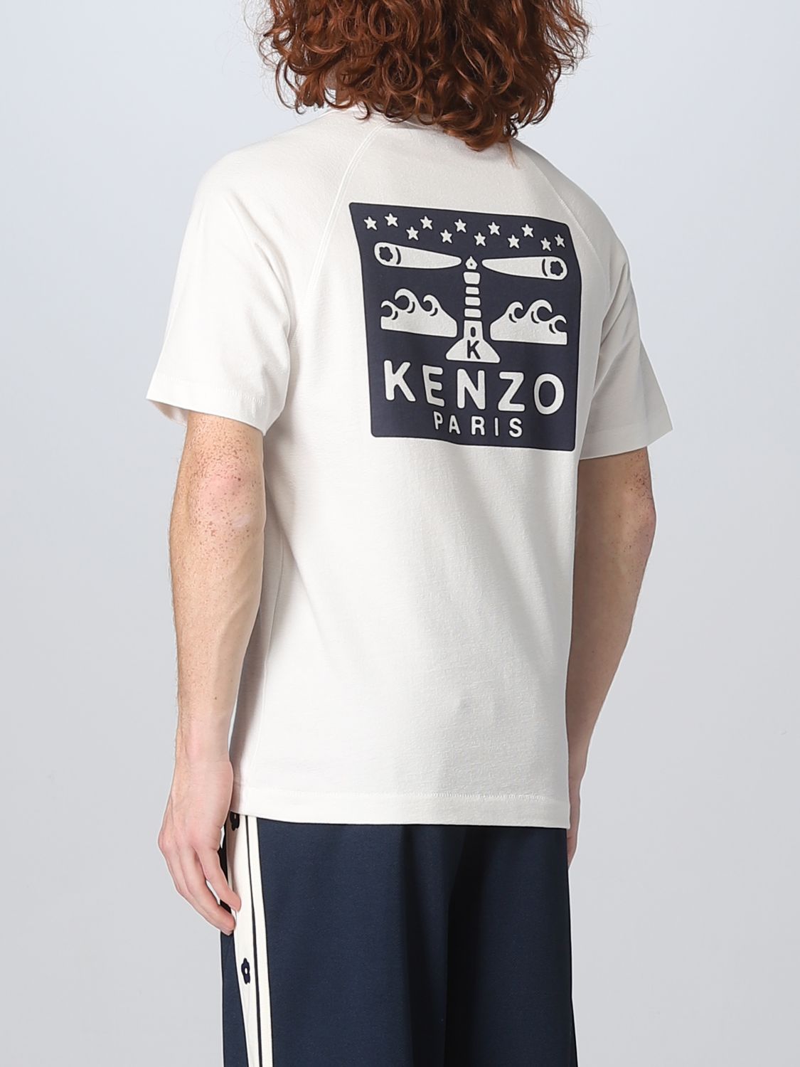 T-shirt Kenzo: Stampa Kenzo in cotone beige 3