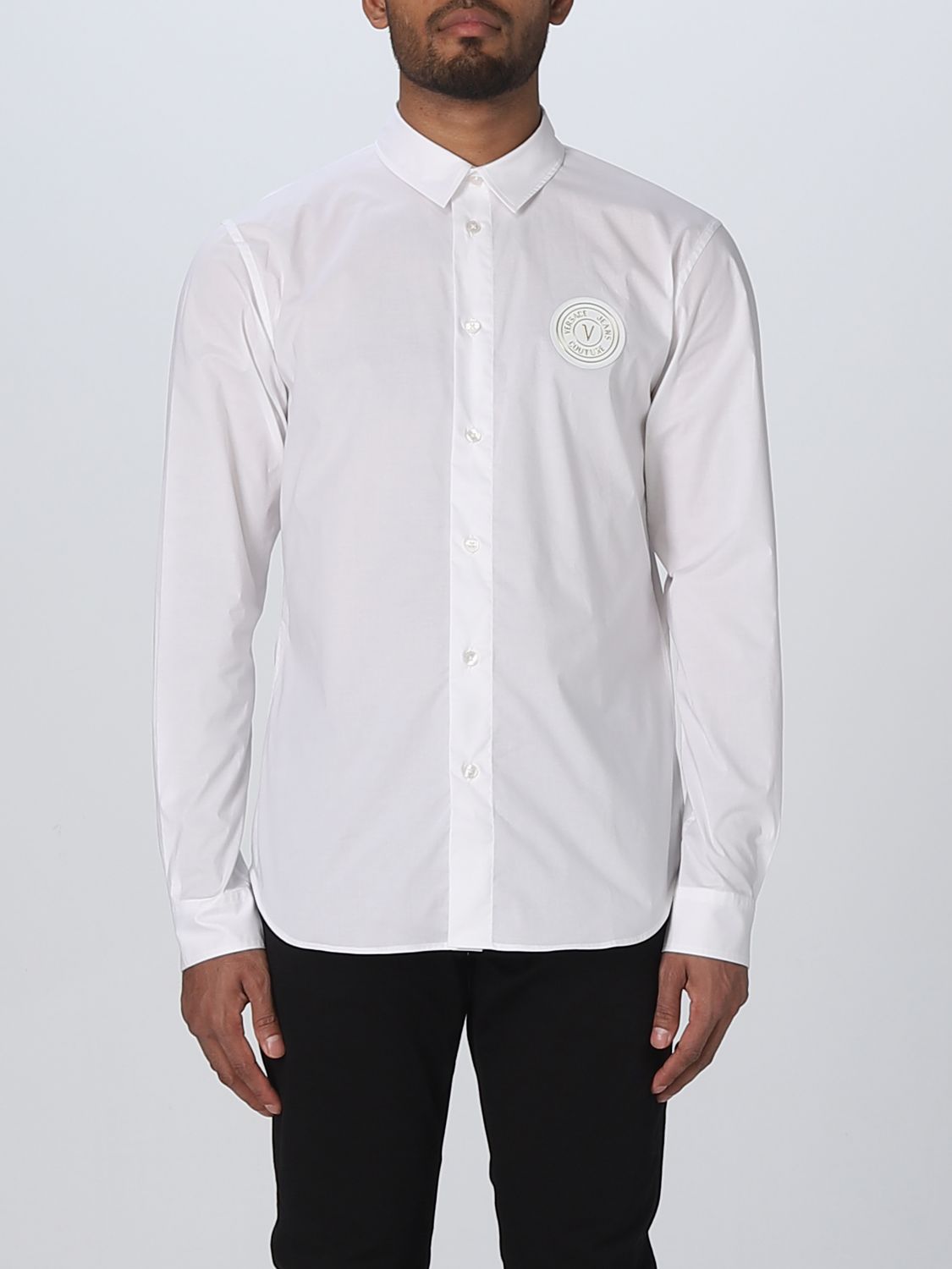 VERSACE JEANS COUTURE: shirt for man - White | Versace Jeans Couture ...