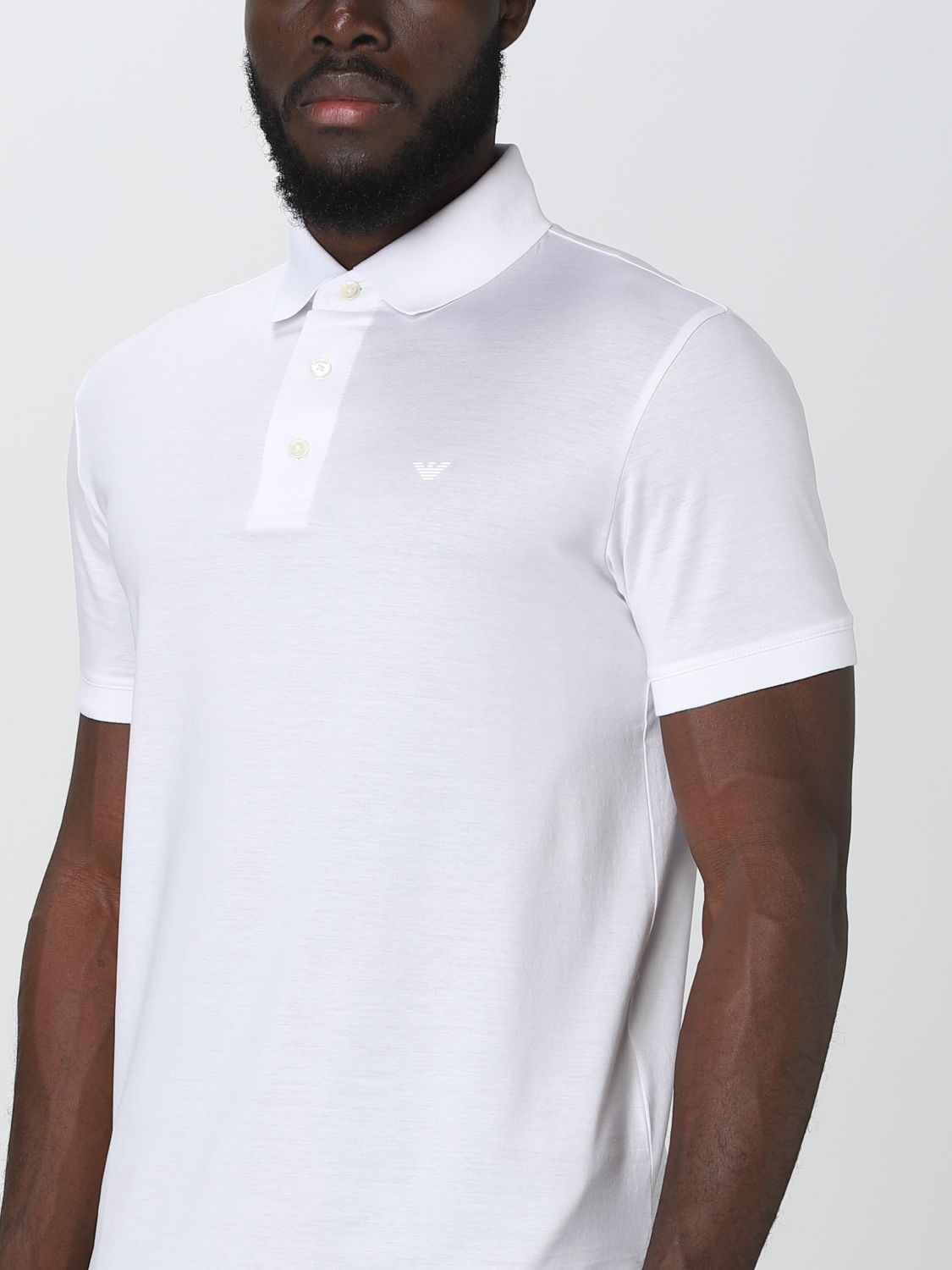 EMPORIO ARMANI: polo shirt for man - White | Emporio Armani polo shirt  8N1F981JUVZ online on 