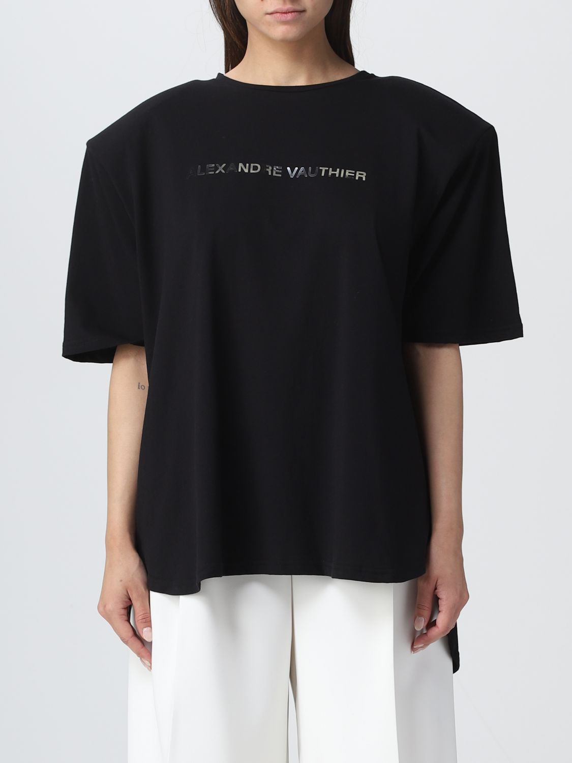 Shop Alexandre Vauthier T-shirt  Woman Color Black