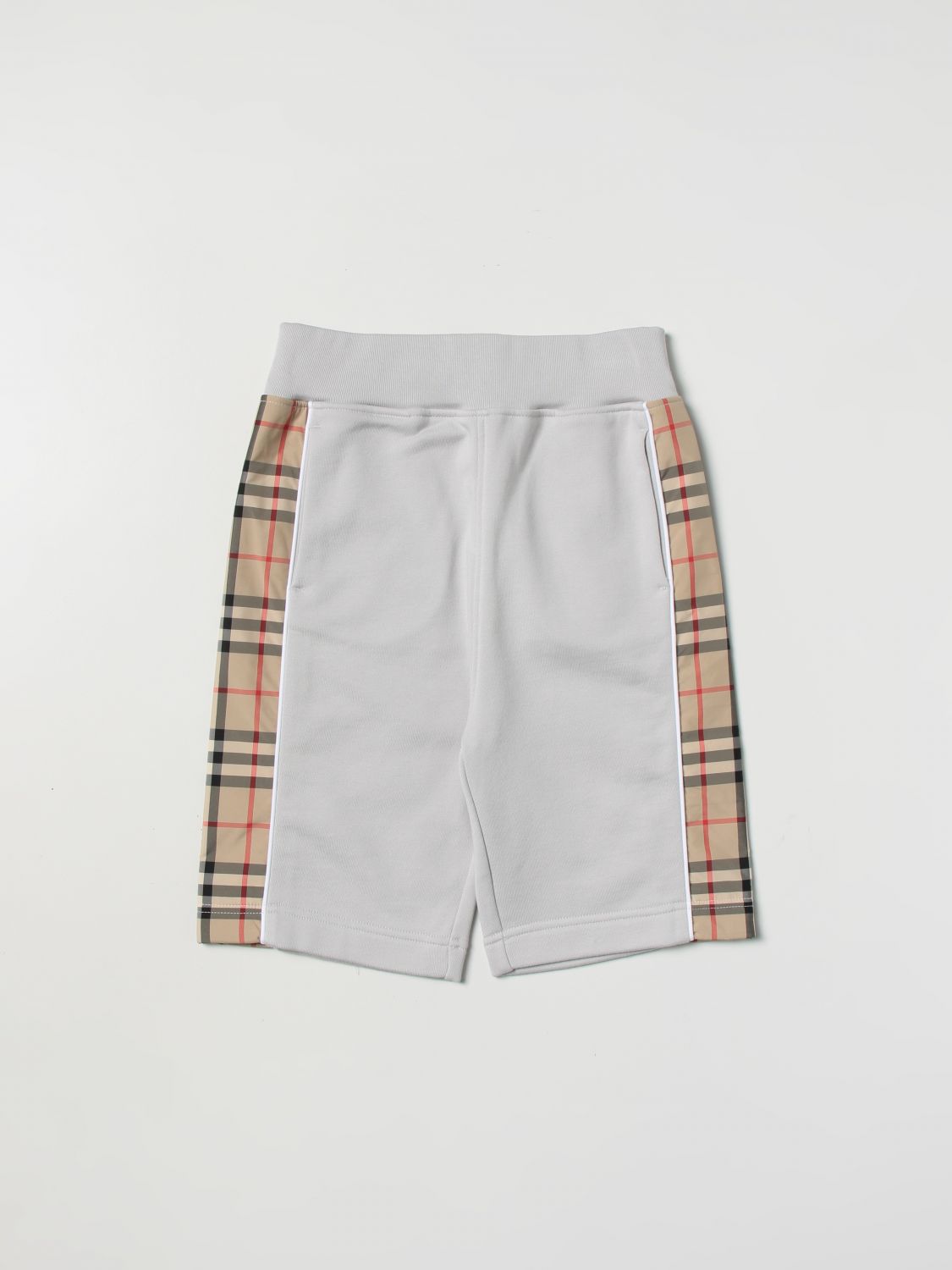 BURBERRY: shorts for boys - Grey | Burberry shorts 8065717 online on  