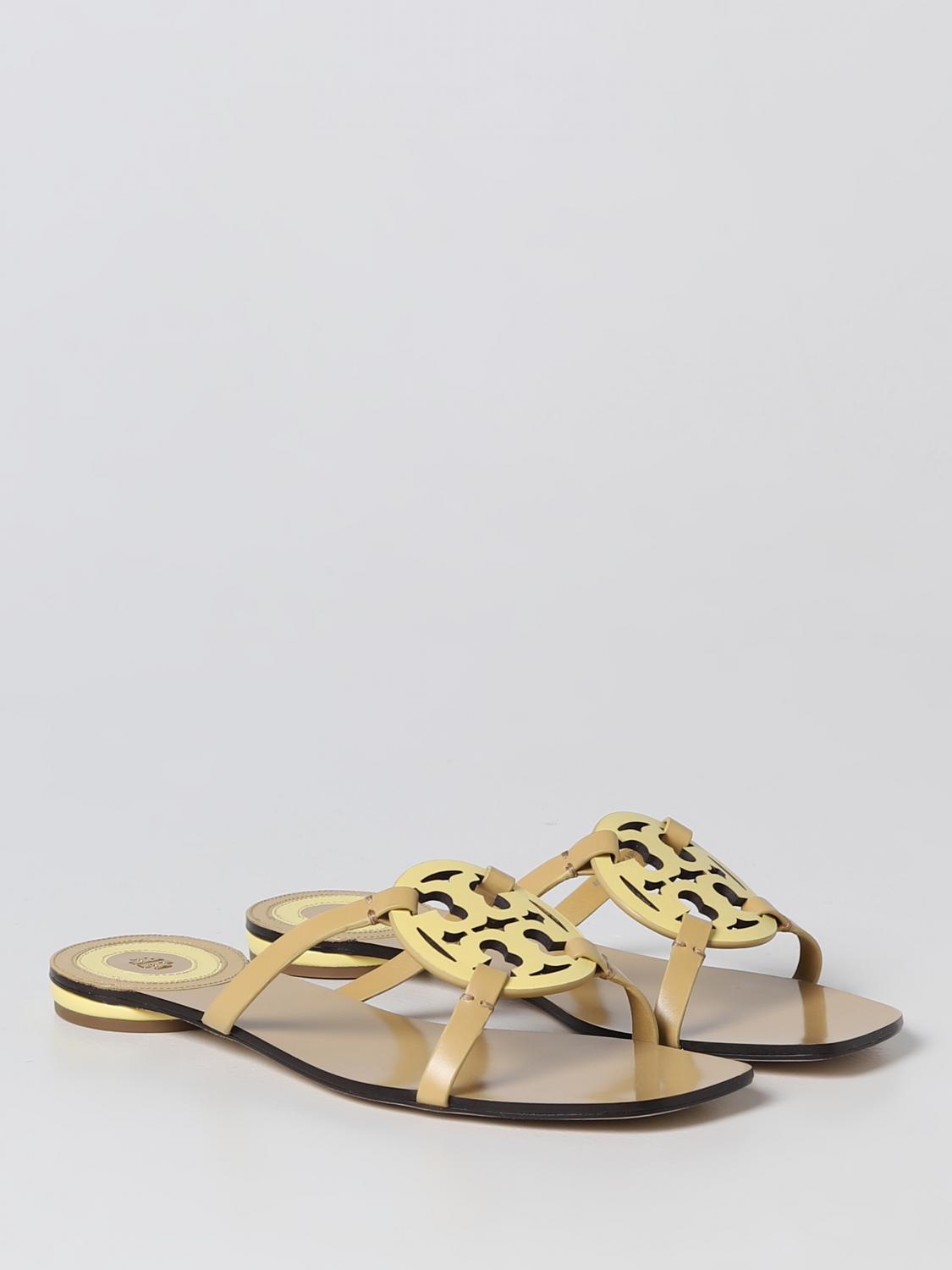 TORY BURCH: flat sandals for woman - Lemon | Tory Burch flat sandals 141573  online on 