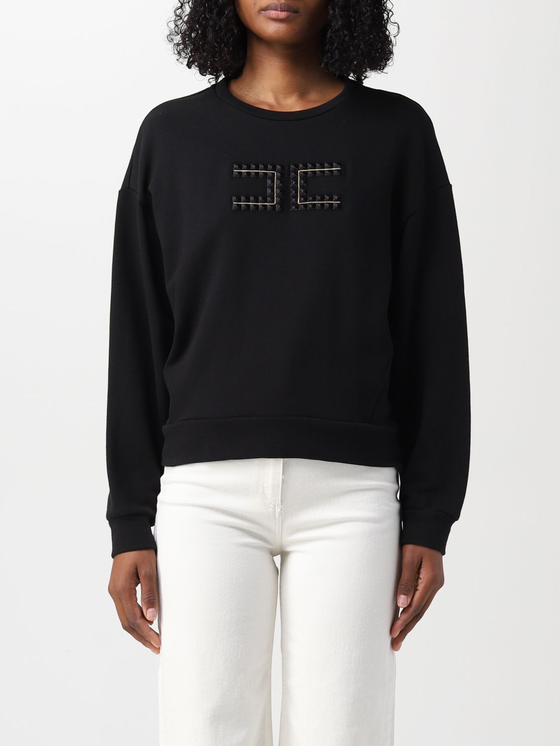 ELISABETTA FRANCHI: sweatshirt for woman - Black | Elisabetta Franchi ...