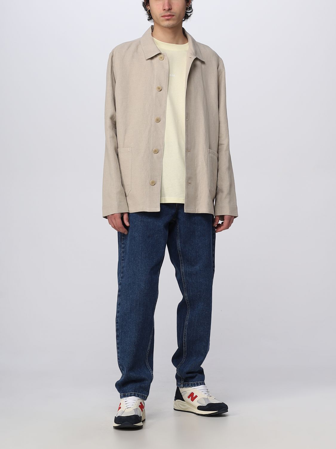 A.P.C.: jacket for man - Beige | A.p.c. jacket LIAEOH03053 online on ...