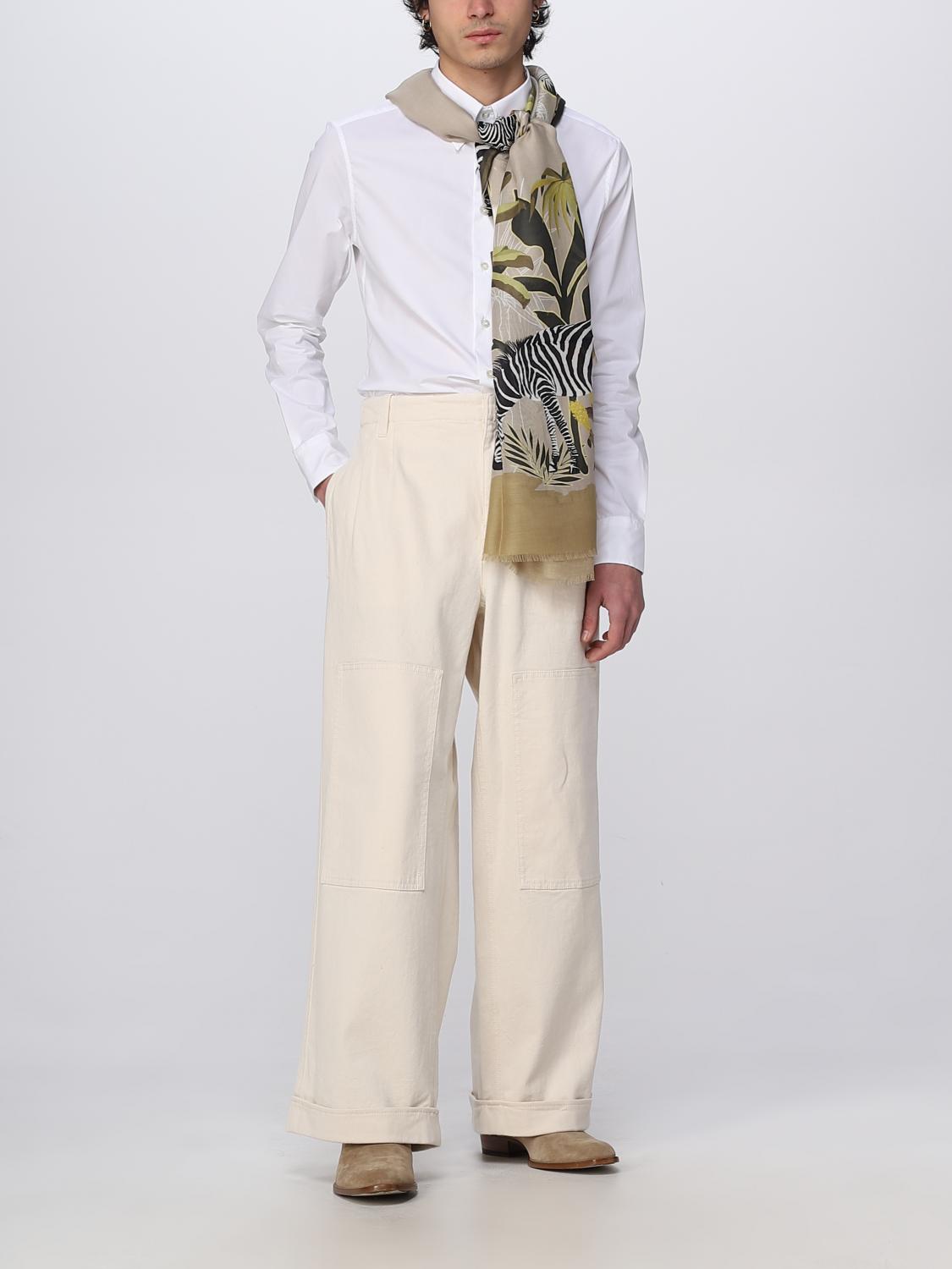 Sciarpa Etro: Sciarpa Etro in misto cashmere e cotone beige 4