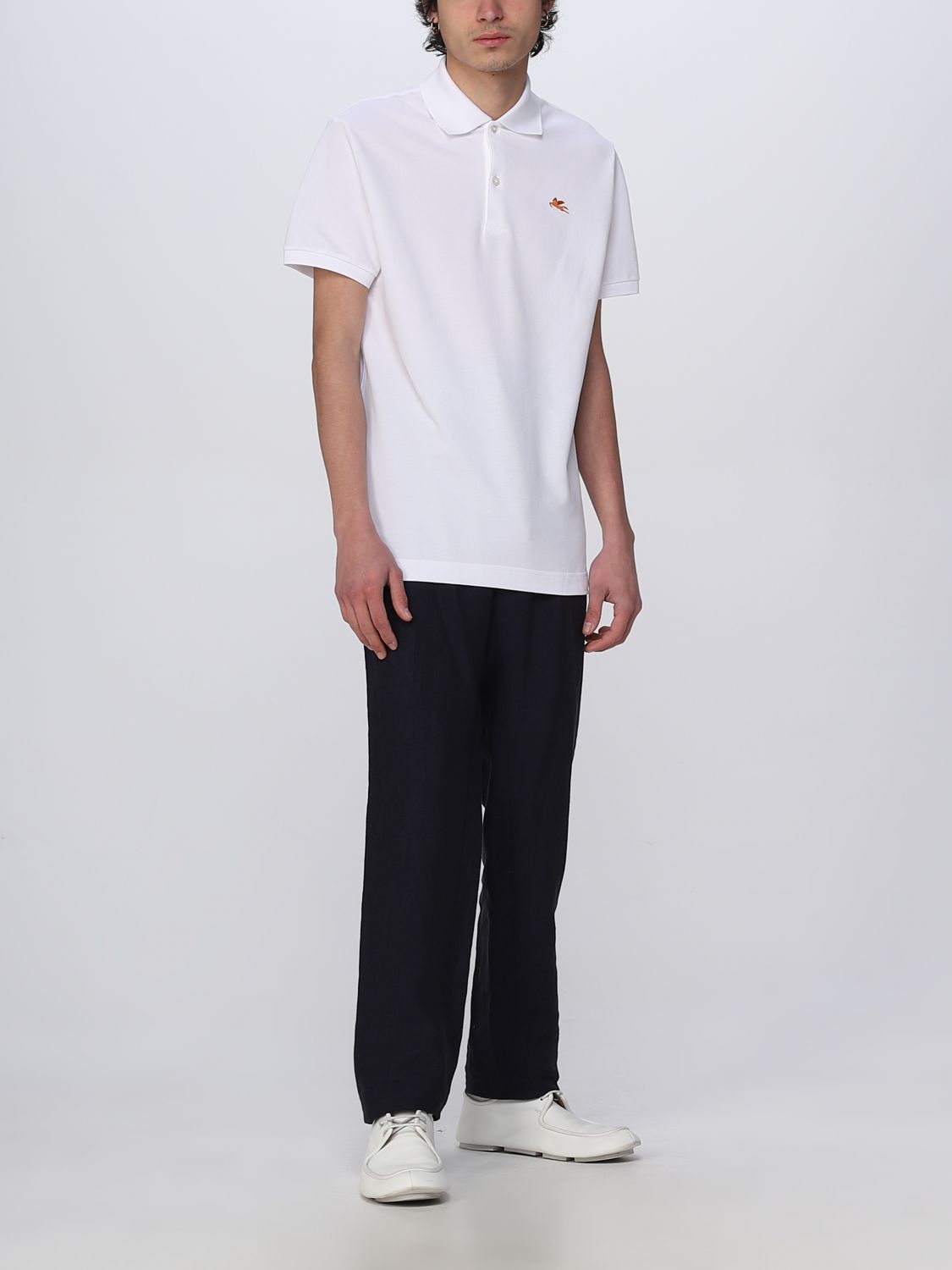 Etro - Logo-Embroidered Cotton-Piqué Polo Shirt - White Etro