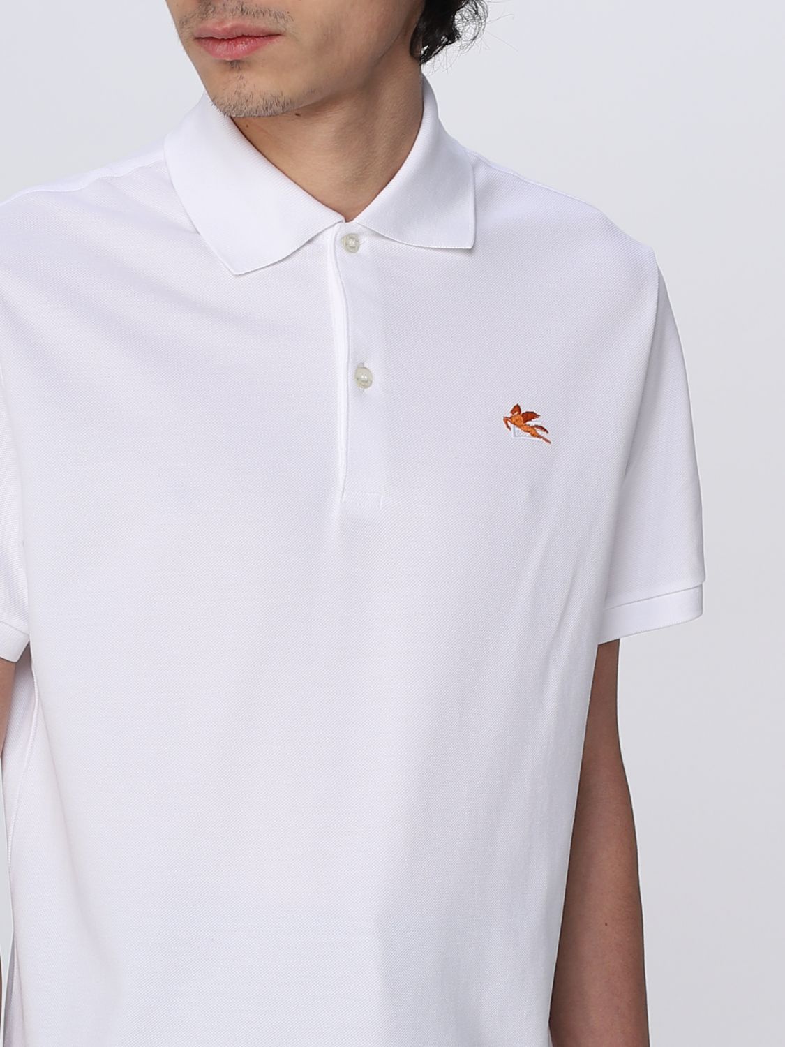 ETRO: polo shirt for man - White | Etro polo shirt 1Y6409440 online on ...