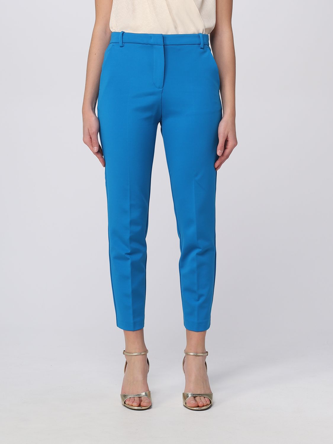 Pinko Pants  Woman Color Gnawed Blue