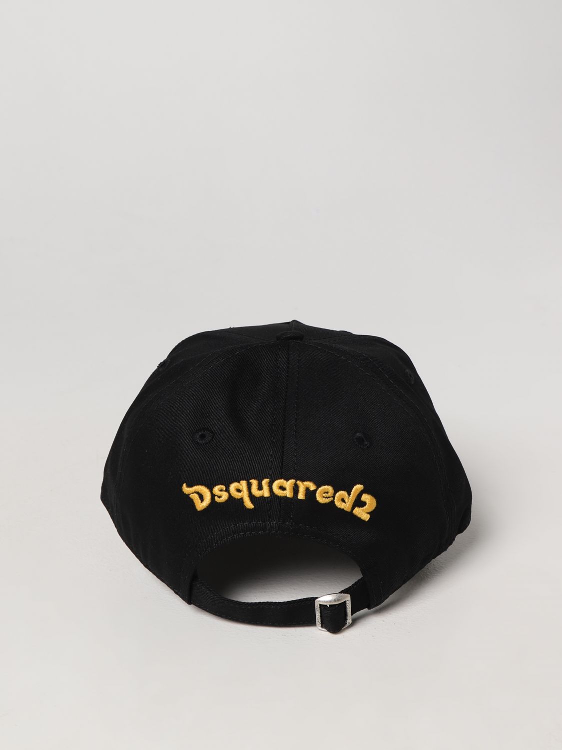 Cappello Dsquared2: Cappello Dsquared2 in cotone con patch applicata nero 3