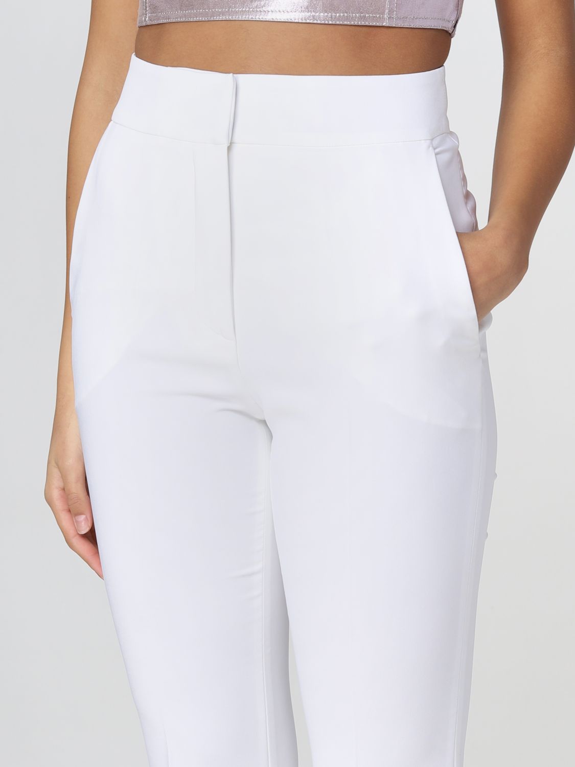 Pantalone Genny: Pantalone Genny in viscosa bianco 4