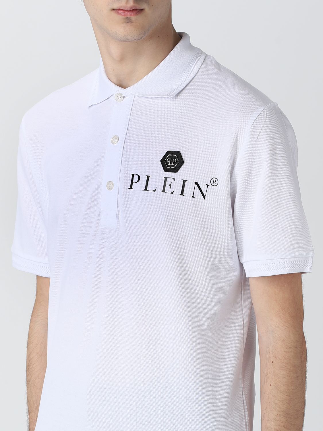 Bruin waar dan ook Intensief PHILIPP PLEIN: polo shirt for man - White | Philipp Plein polo shirt  SACCMTK5596PTE003N online on GIGLIO.COM
