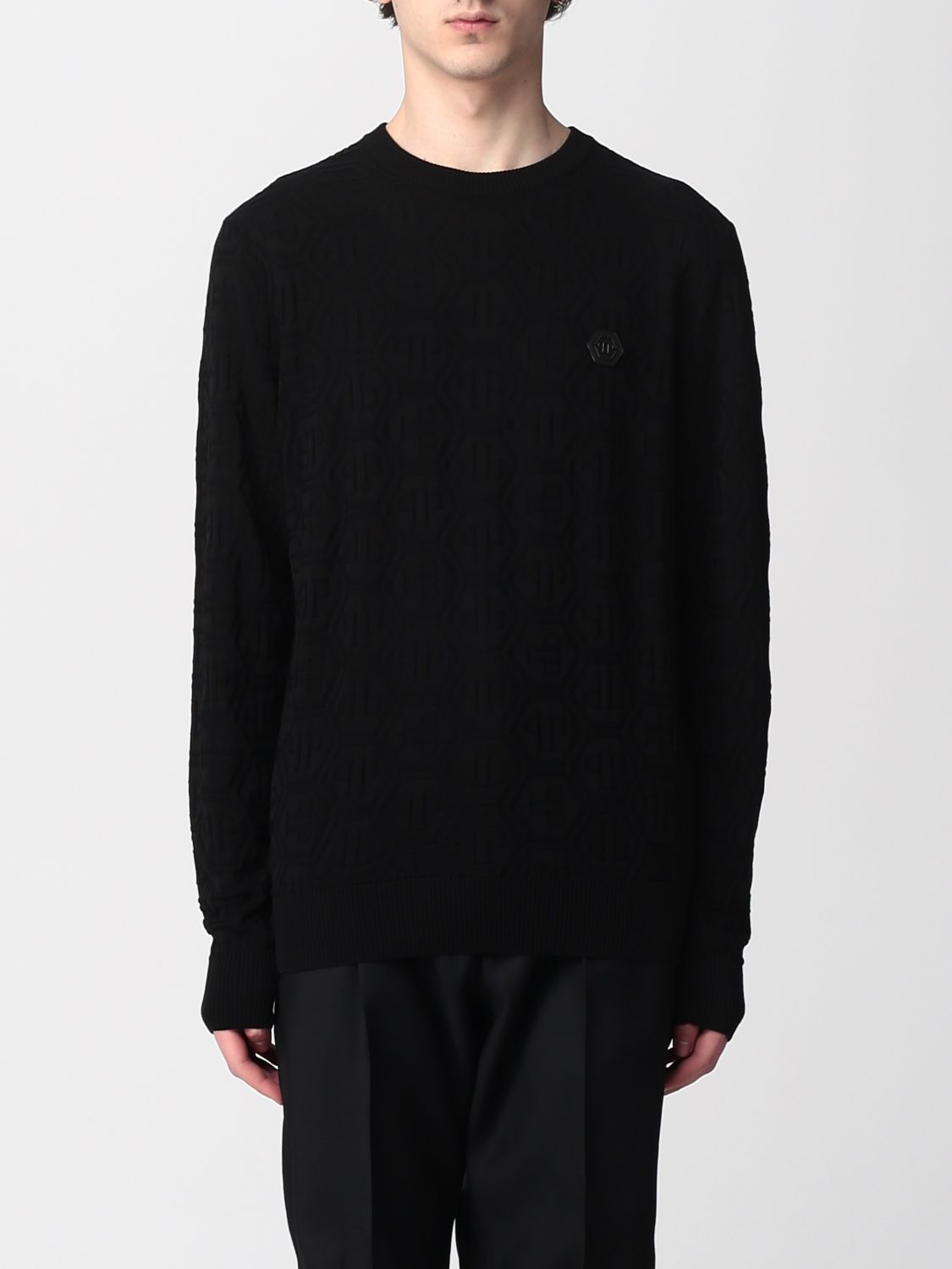 PHILIPP PLEIN: sweater for man - Black | Philipp Plein sweater ...
