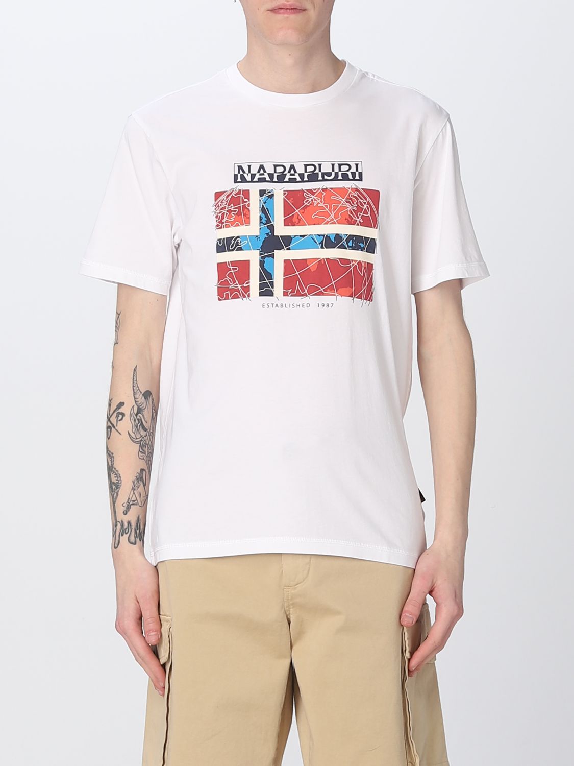 regen Factureerbaar lip NAPAPIJRI: t-shirt for man - White | Napapijri t-shirt NP0A4H22 online on  GIGLIO.COM