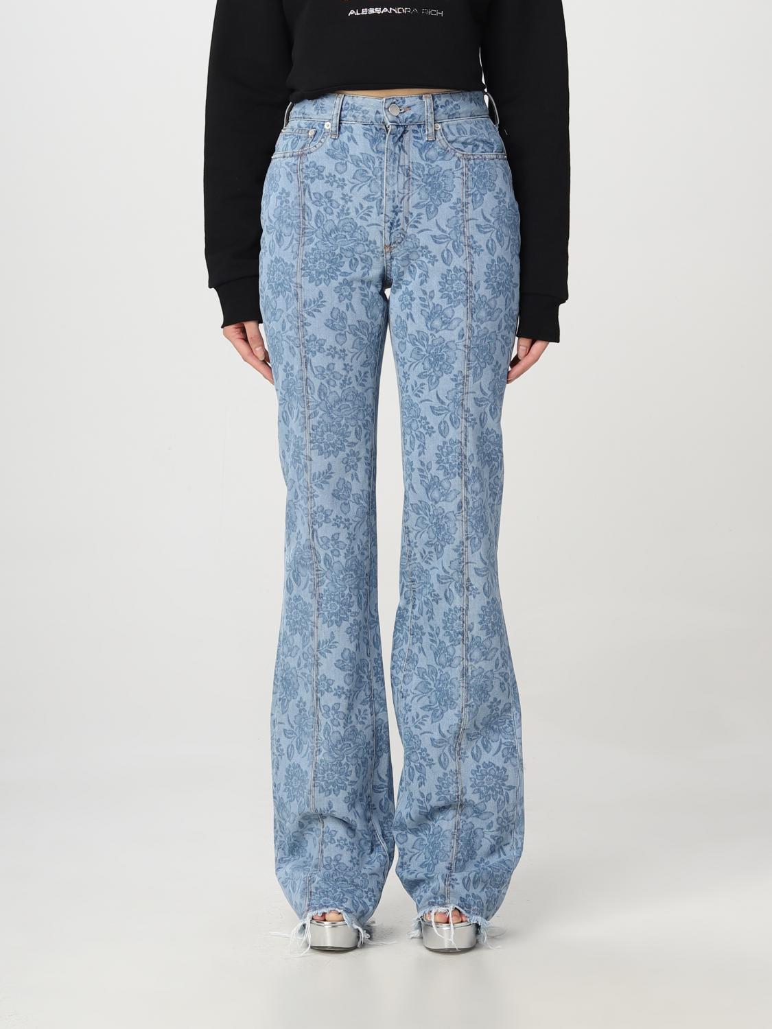 Jeans Alessandra Rich: Jeans Alessandra Rich in denim celeste 1