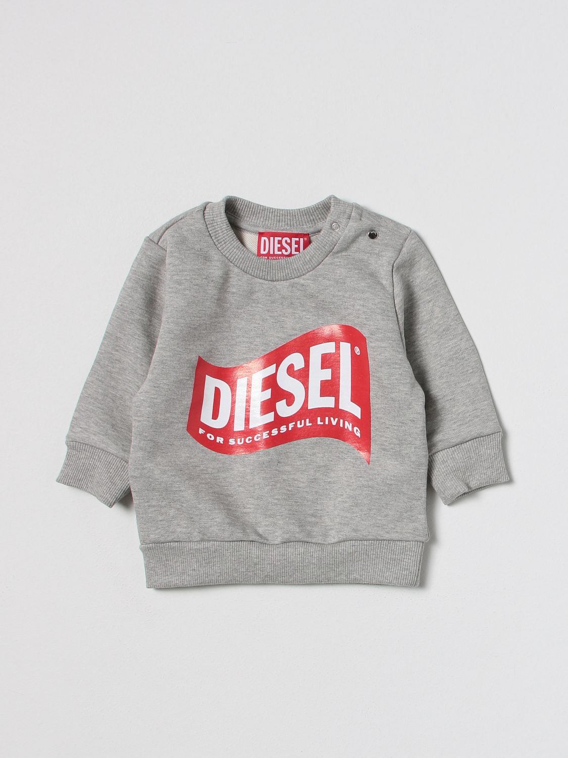DIESEL: baby - Grey Diesel sweater K003460IAJH online on GIGLIO.COM