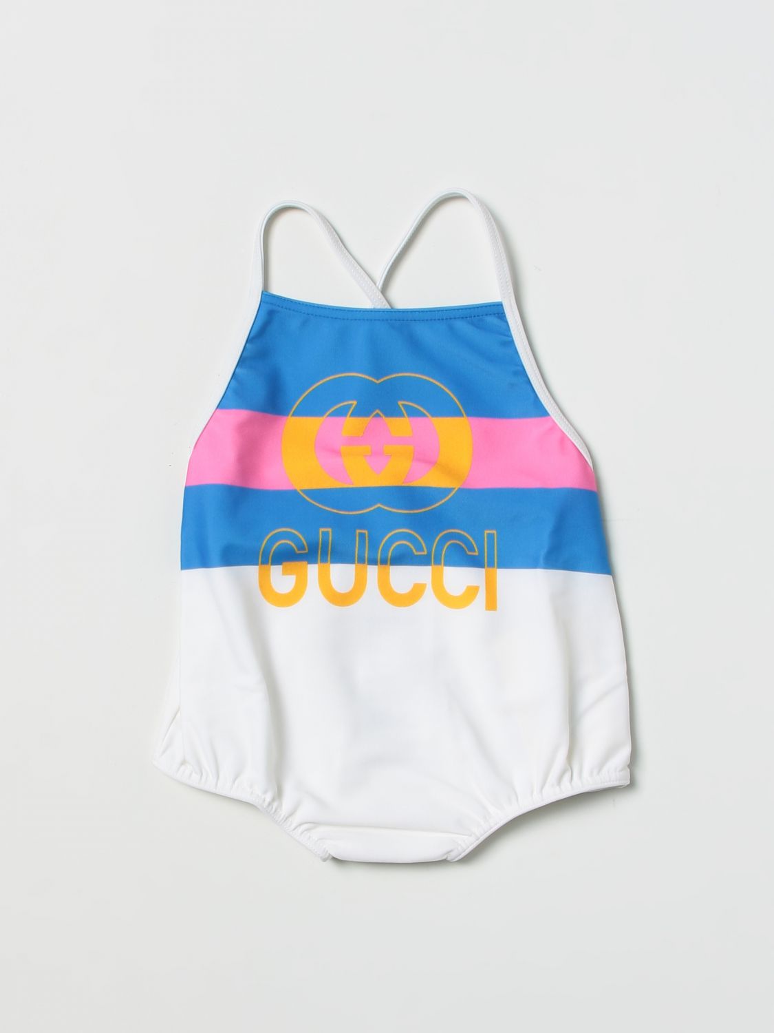 GUCCI: swimsuit for baby - Yellow  Gucci swimsuit 725575XJE3U online at