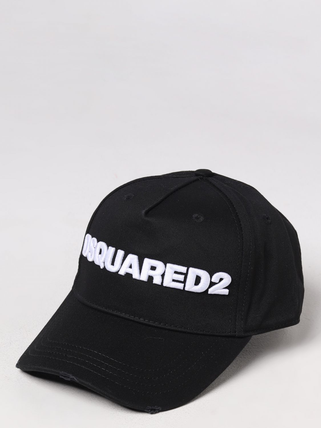 Cappello Dsquared2: Cappello Dsquared2 in cotone con logo ricamato nero 1