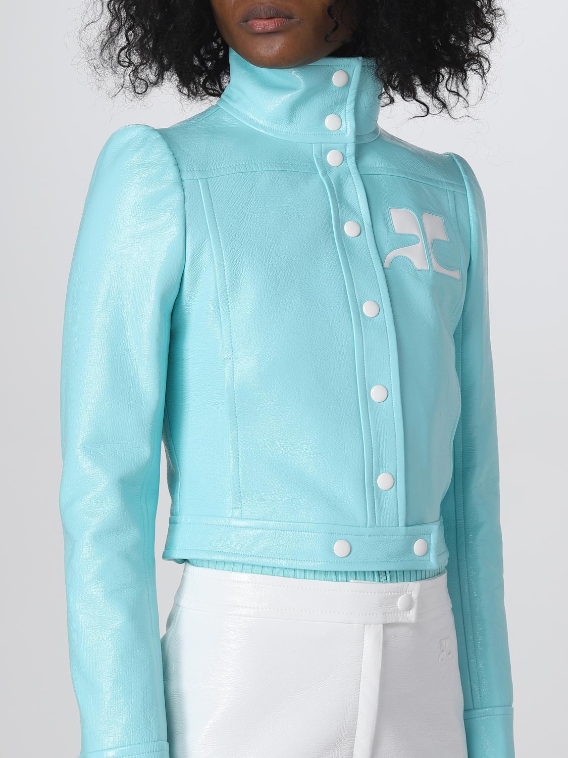 Veste Courrèges: Veste Courrèges femme turquoise 5