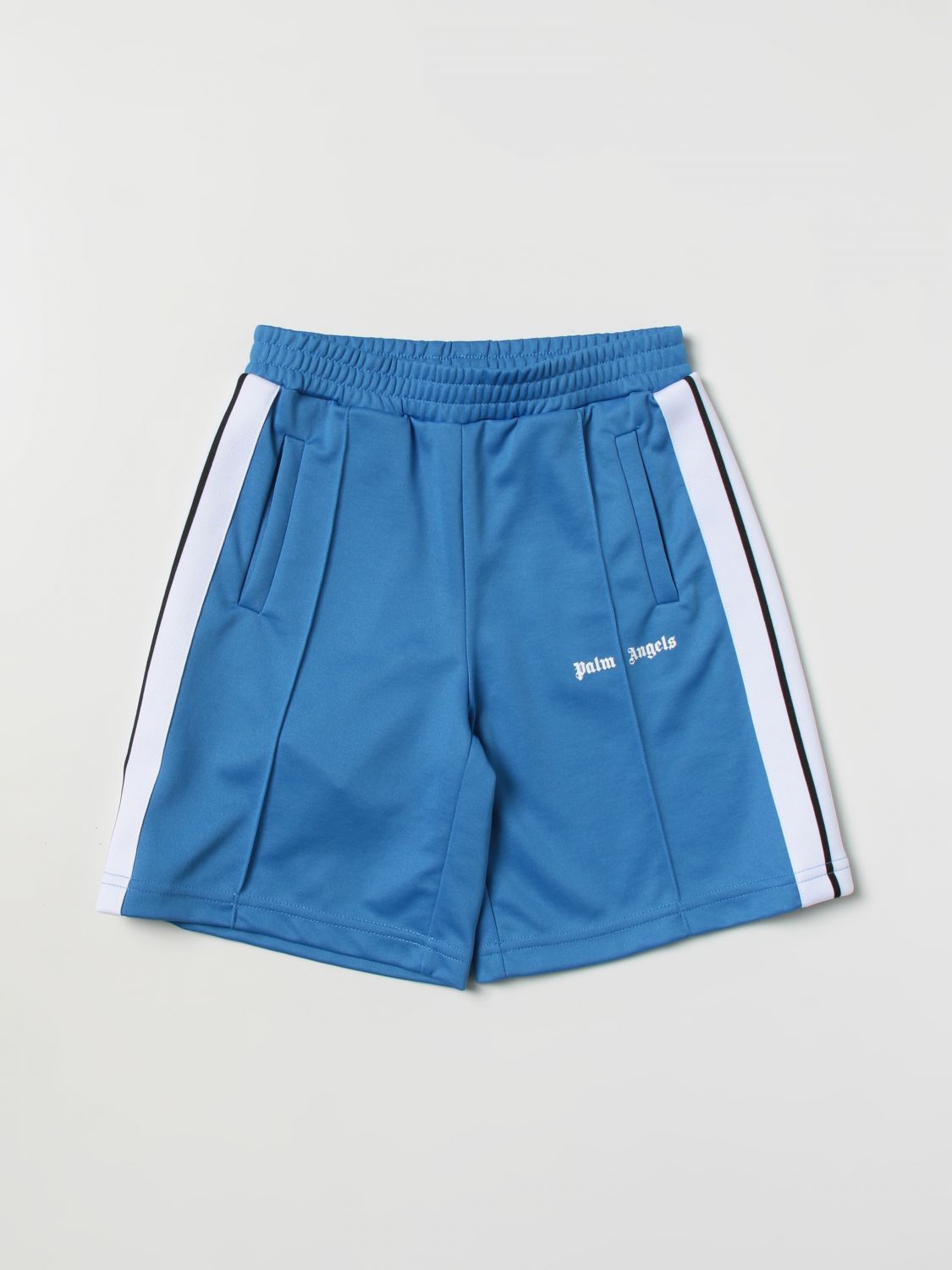 PALM ANGELS: shorts for boys - Blue | Palm Angels shorts ...
