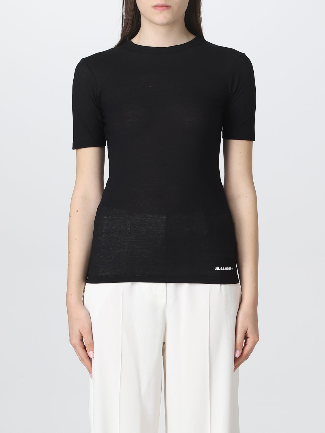 Jil Sander T-shirt Woman Color Black In Multi