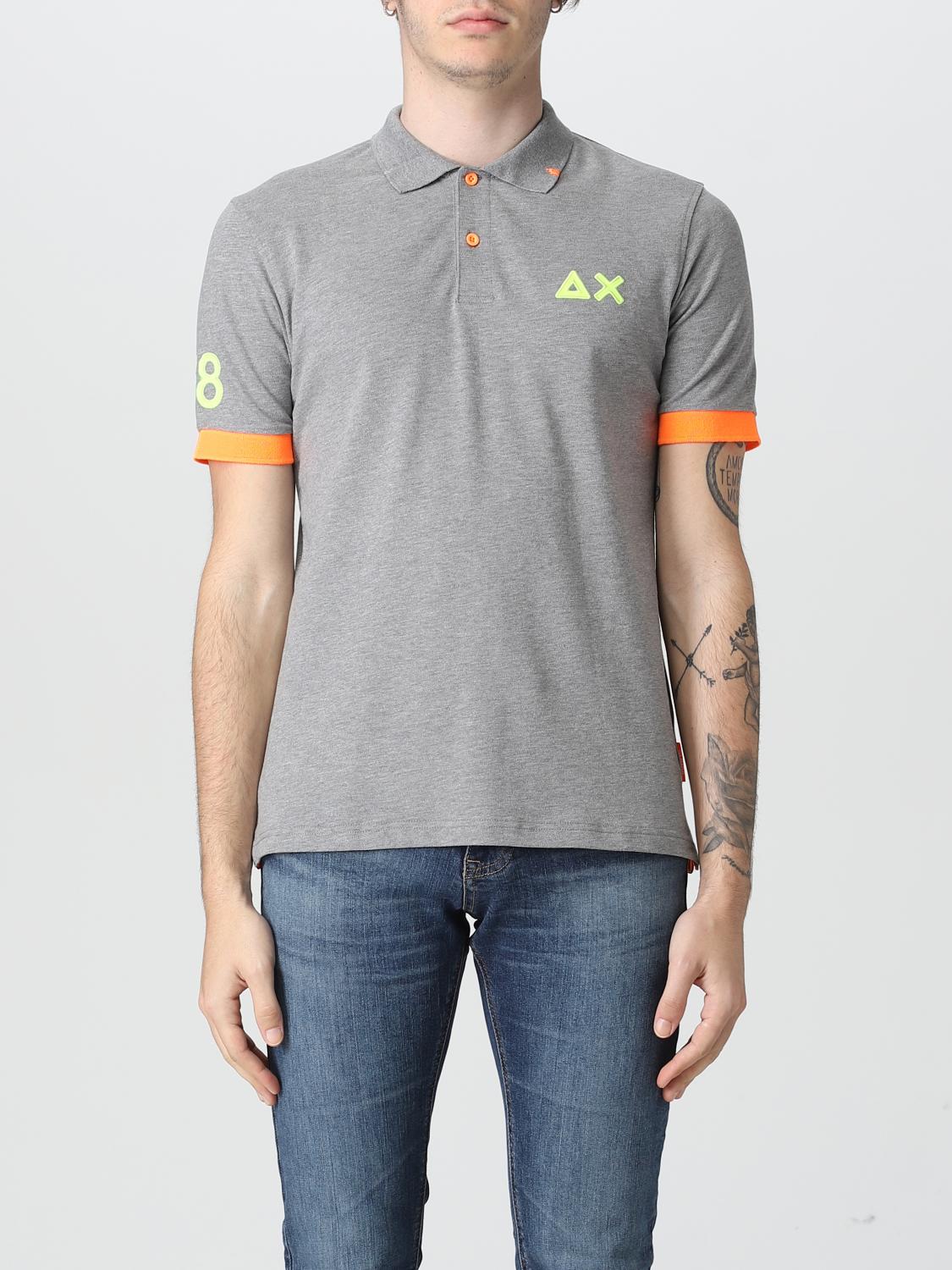 Sun 68 Polo Shirt  Men Color Grey