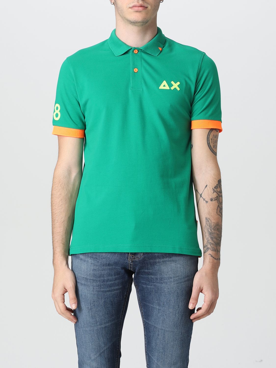 Sun 68 Polo Shirt  Men Color Mint