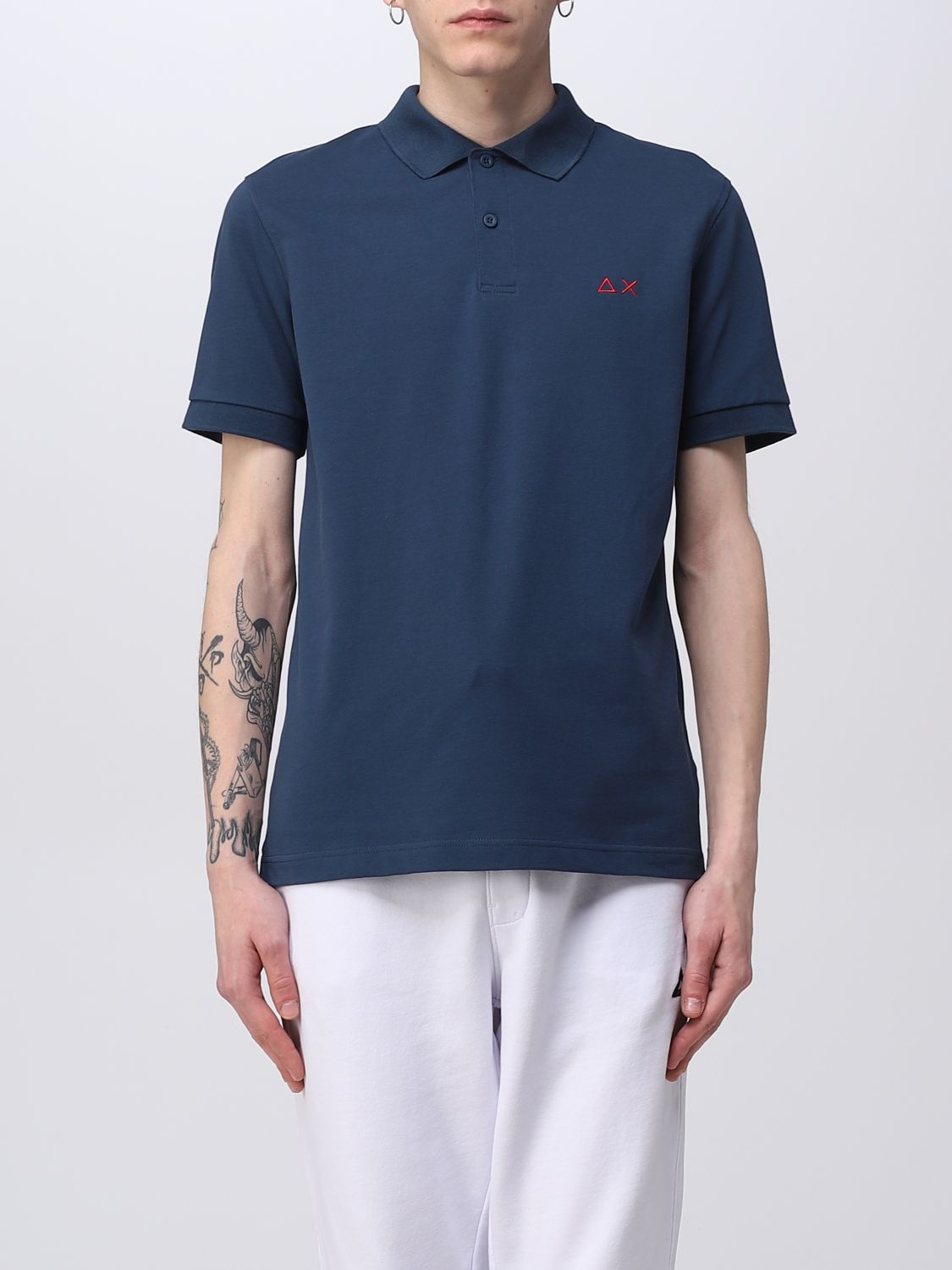 Polo Shirt SUN 68 Kids color Navy