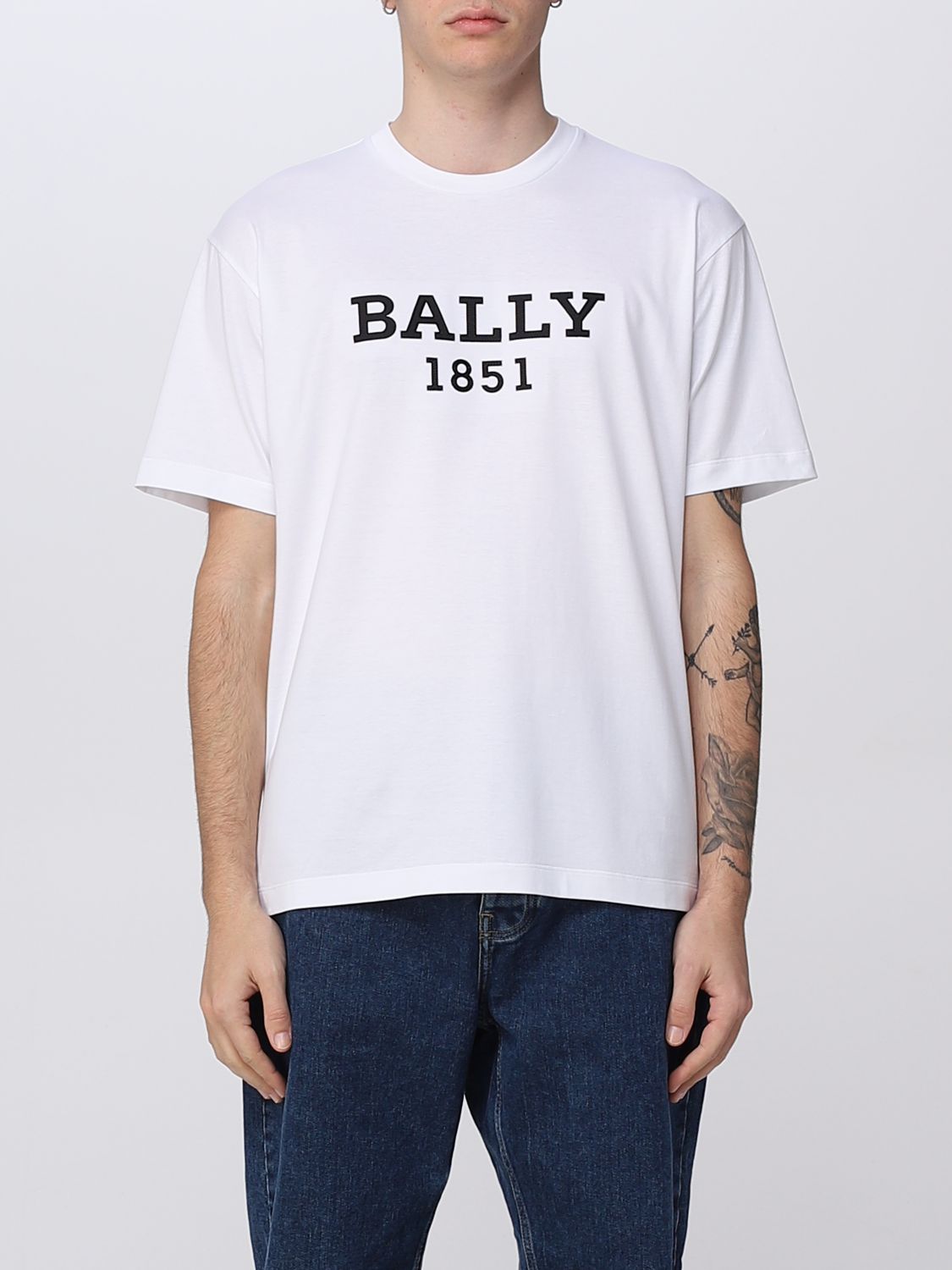 BALLY T-SHIRT BALLY MEN COLOR WHITE,E01324001