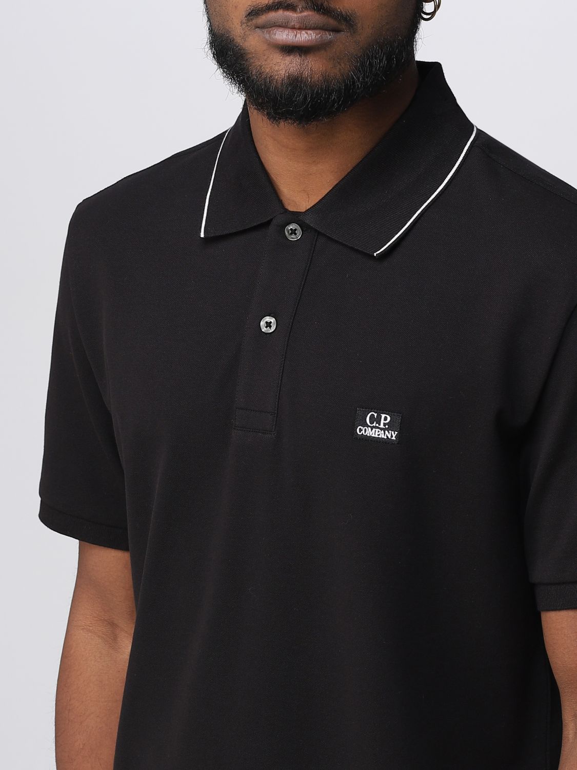 C.P. COMPANY: polo shirt for man - Black | C.p. Company polo shirt ...