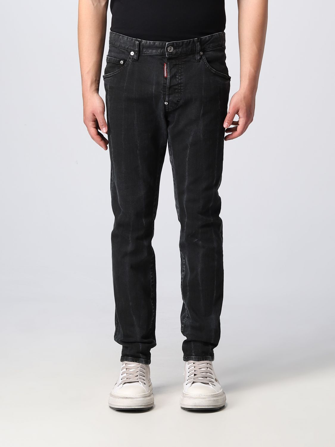 DSQUARED2: jeans for man - Black | Dsquared2 jeans S71LB1149S30733 ...
