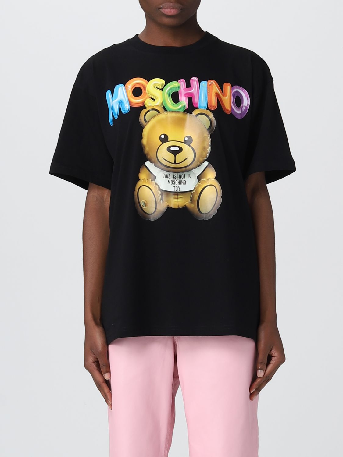 retning kighul smag MOSCHINO COUTURE: t-shirt for woman - Black | Moschino Couture t-shirt  07010441 online on GIGLIO.COM
