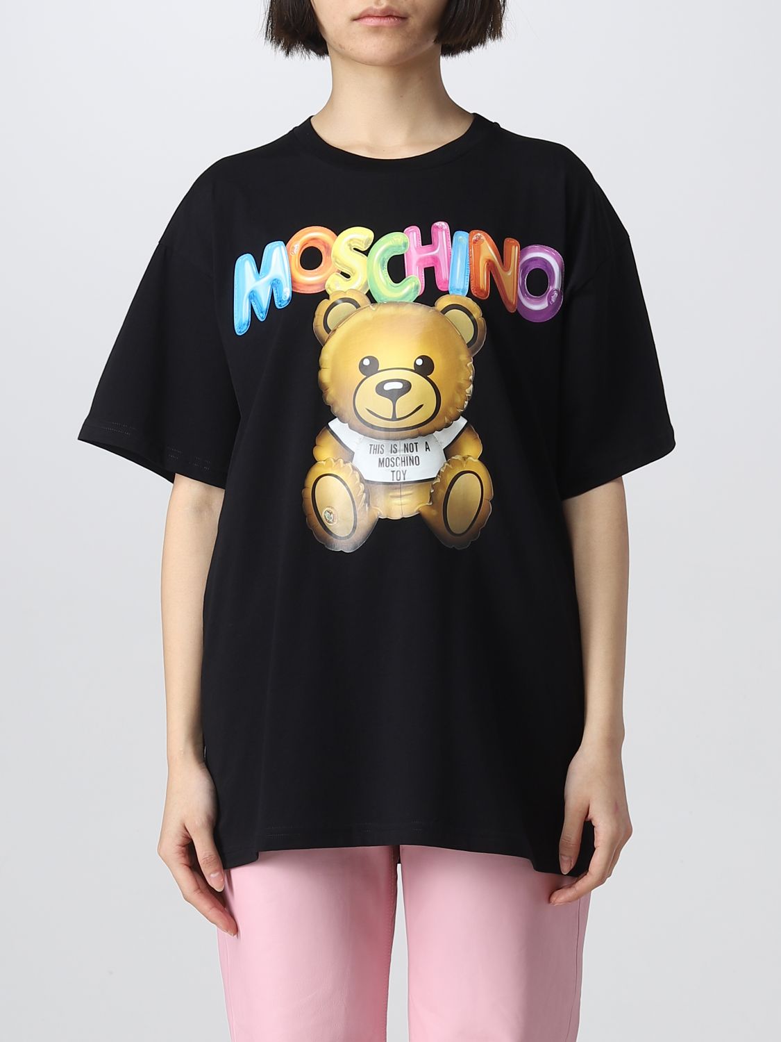 MOSCHINO COUTURE：Tシャツ レディース - ブラック 1 | GIGLIO.COM